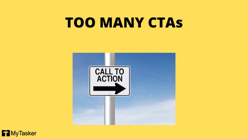 too many ctas confusing visitors